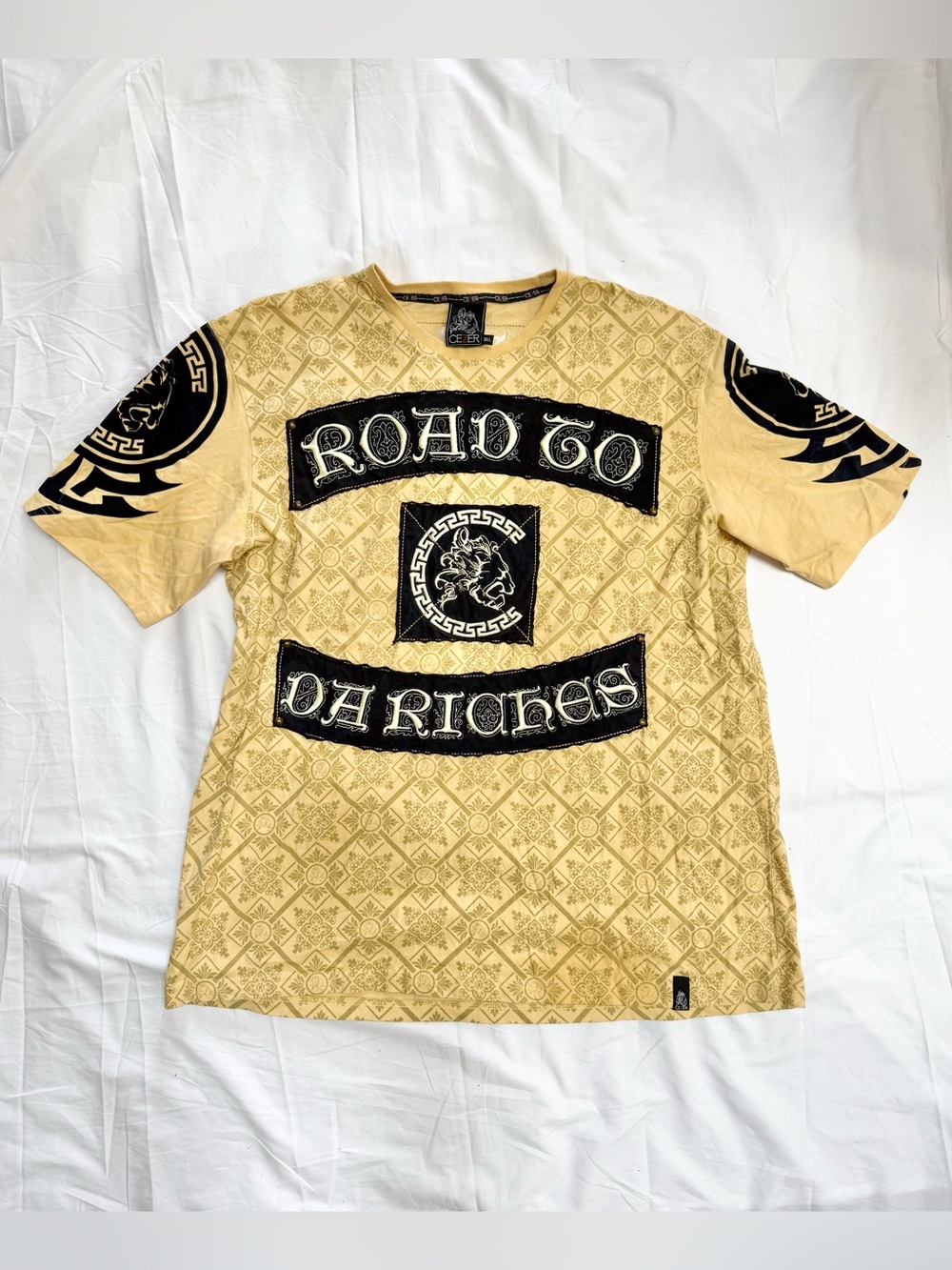 Cezer “Road to Da Riches” Embroidered Tee | Y2K Archive Streetwear